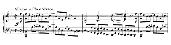 Prelude 1 Op. 104 No. 1  in B-flat Major by Mendelssohn piano sheet music