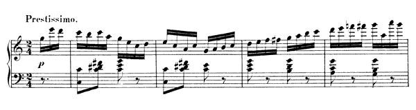 Perpetuum Mobile Op. 119  in C Major by Mendelssohn piano sheet music
