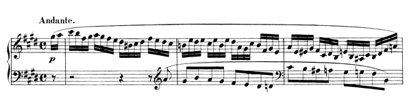 3. Andante Op. 16 No. 3  in E Major by Mendelssohn piano sheet music