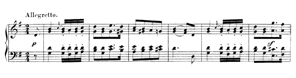 3. Allegretto Op. 72 No. 3  in G Major by Mendelssohn piano sheet music