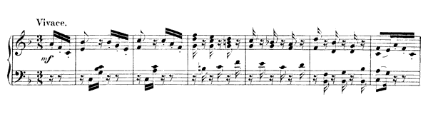 6. Vivace Op. 72 No. 6  in F Major by Mendelssohn piano sheet music