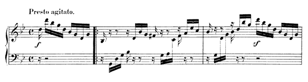 Presto agitato  WoO 19 No. 2  in G Minor by Mendelssohn piano sheet music