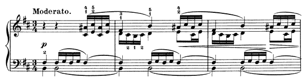 Moderato (The Shepherd's Complaint) Op. 67 No. 5  in B Minor by Mendelssohn piano sheet music