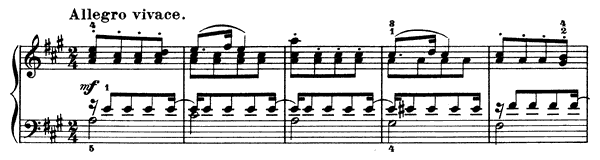 Allegro vivace (The Joyous Peasant) Op. 102 No. 5  in A Major by Mendelssohn piano sheet music