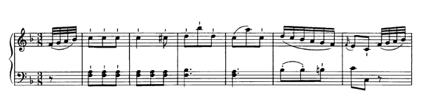 Allegro K. 15  a  in F Major by Mozart piano sheet music