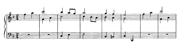 Contredanse K. 15  h  in F Major by Mozart piano sheet music