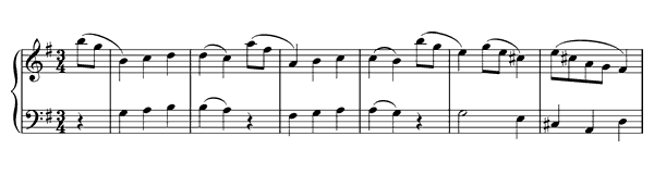 Minuet  K. 1  e  in G Major by Mozart piano sheet music