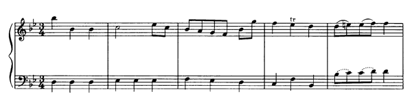 Minuet K. 15  qq  in B-flat Major by Mozart piano sheet music