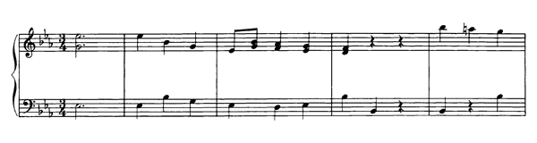 Minuet K. 15  ff  in E-flat Major by Mozart piano sheet music