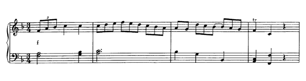 Minuet K. 15  m  in F Major by Mozart piano sheet music