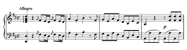 Sonata 6 K. 284  in D Major by Mozart piano sheet music