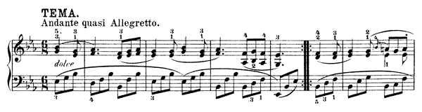 12 Variations on "La belle Francoise" K. 353  in E-flat Major by Mozart piano sheet music