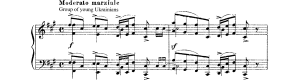 Fair Scene - from the Fair at Sorochintsi   by Mussorgsky piano sheet music