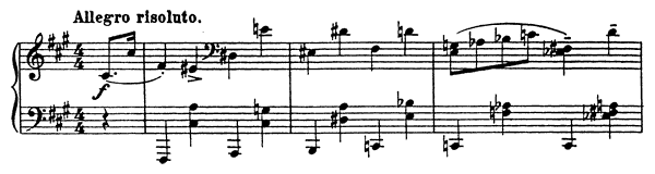 Allemande Op. 12 No. 8  in F-sharp Minor by Prokofiev piano sheet music