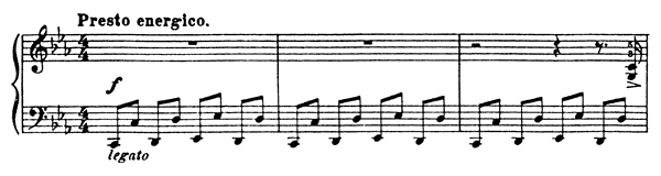 4. Etude: Presto energico Op. 2 No. 4  in C Minor by Prokofiev piano sheet music