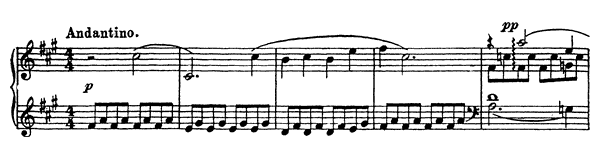 Andantino Op. 31 No. 2  in F-sharp Minor by Prokofiev piano sheet music