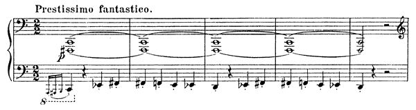 Diabolic Suggestion Op. 4 No. 4  in C Major by Prokofiev piano sheet music