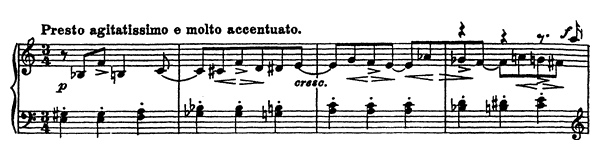19. Presto agitatissimo e molto accentuato Op. 22 No. 19  by Prokofiev piano sheet music