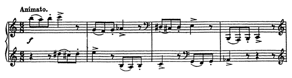 4. Vision Fugitive: Animato Op. 22 No. 4  by Prokofiev piano sheet music