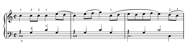 March in C   in C Major by Purcell piano sheet music