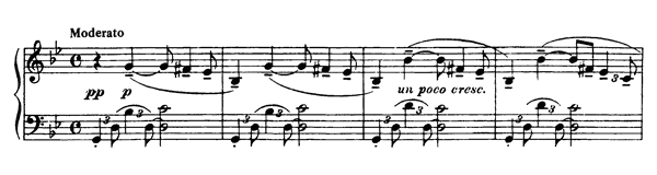 6 Duets: Barcarolle - for four hands Op. 11   No. 1  in G Minor by Rachmaninoff piano sheet music