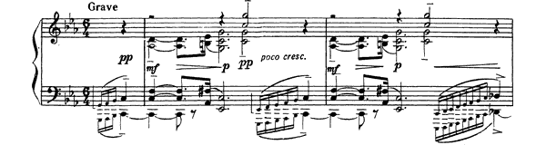 Etude-Tableau: Grave Op. 33 No. 3  in C Minor by Rachmaninoff piano sheet music