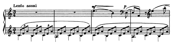 Etude-Tableau: Lento assai Op. 39 No. 2  in A Minor by Rachmaninoff piano sheet music