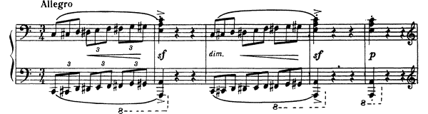 Etude-Tableau: Allegro Op. 39 No. 6  in A Minor by Rachmaninoff piano sheet music