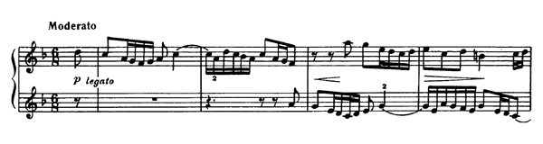 Fughetta   in F Major by Rachmaninoff piano sheet music