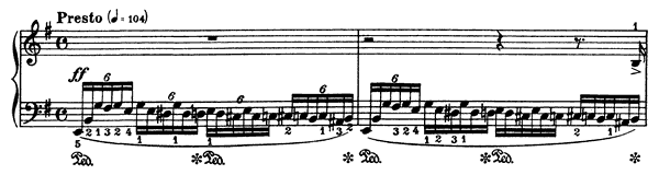 Moment Musical: Presto - Op. 16 No. 4 in E Minor by Rachmaninoff
