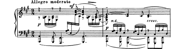 Prelude Op. 32 No. 9  in A Major by Rachmaninoff piano sheet music