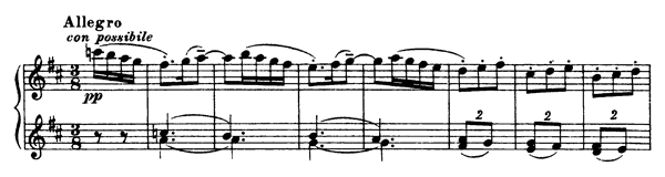 6 Duets: Scherzo - for four hands Op. 11   No. 2  in D Major by Rachmaninoff piano sheet music