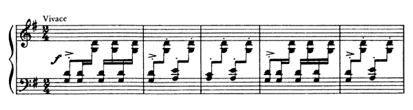 Mussorgsky: Gopak   in G Major by Rachmaninoff piano sheet music