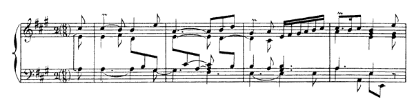 Fanfarinette   in A Major by Rameau piano sheet music