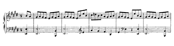 9. Second Rigaudon, variation   in E Major by Rameau piano sheet music