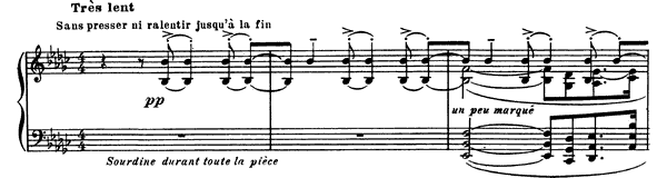 Le Gibet   in E-flat Minor by Ravel piano sheet music