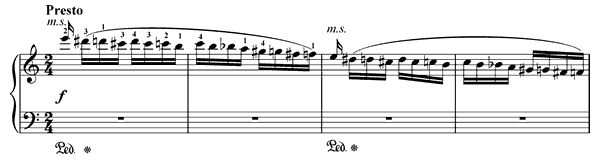 Rimsky-Korsakov: Flight of the Bumblebee   in A Minor by Rachmaninoff piano sheet music