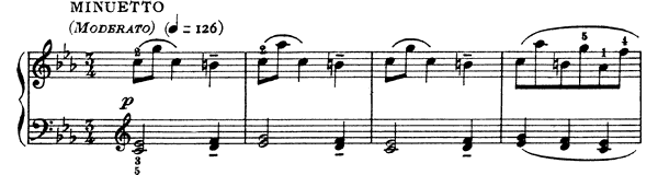 Sonata (Minuetto) K. 40  in C Minor by Scarlatti piano sheet music