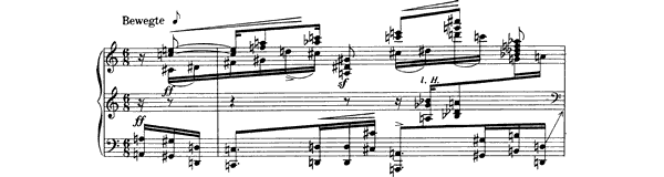 3. Bewegte Achtel Op. 11 No. 3  by Schoenberg piano sheet music