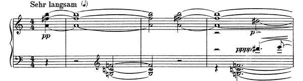 6. Sehr langsam Op. 19 No. 6  by Schoenberg piano sheet music