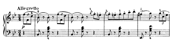 Scherzo 1  D. 593 No. 1  in B-flat Major by Schubert piano sheet music