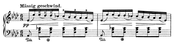 Auf dem Wasser zu singen - solo piano version Op. 72  in A-flat Major by Schubert piano sheet music