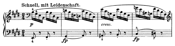 Rastlose Liebe - solo piano version Op. 5 No. 1  in E Major by Schubert piano sheet music