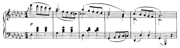German Dance  D. 722  in G-flat Major by Schubert piano sheet music