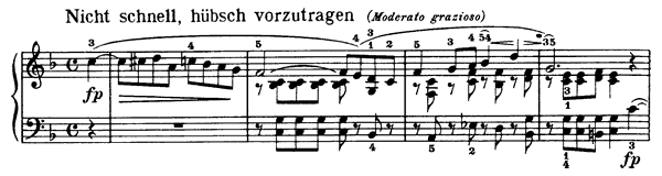 Nicht schnell, hübsch vorzutragen Op. 68 No. 26  in F Major by Schumann piano sheet music