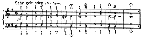 Chorale Op. 68 No. 4  in G Major by Schumann piano sheet music