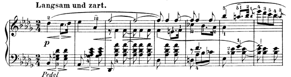 3. Warum? Op. 12 No. 3  in D-flat Major by Schumann piano sheet music
