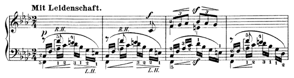 5. In der Nacht Op. 12 No. 5  in F Minor by Schumann piano sheet music