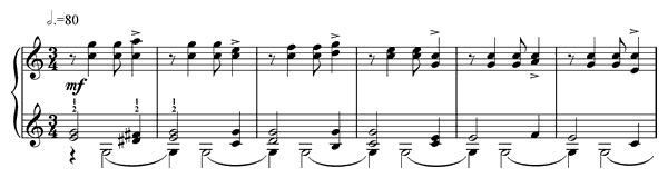 9. Ritter vom Steckenpferd Op. 15 No. 9  in C Major by Schumann piano sheet music