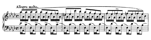 1. Etude Op. 10 No. 1  in A-flat Major by Schumann piano sheet music